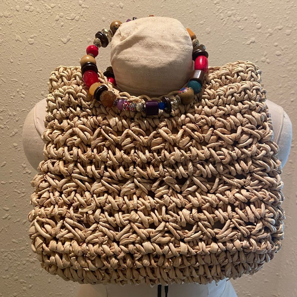 Cappelli straw mini tote